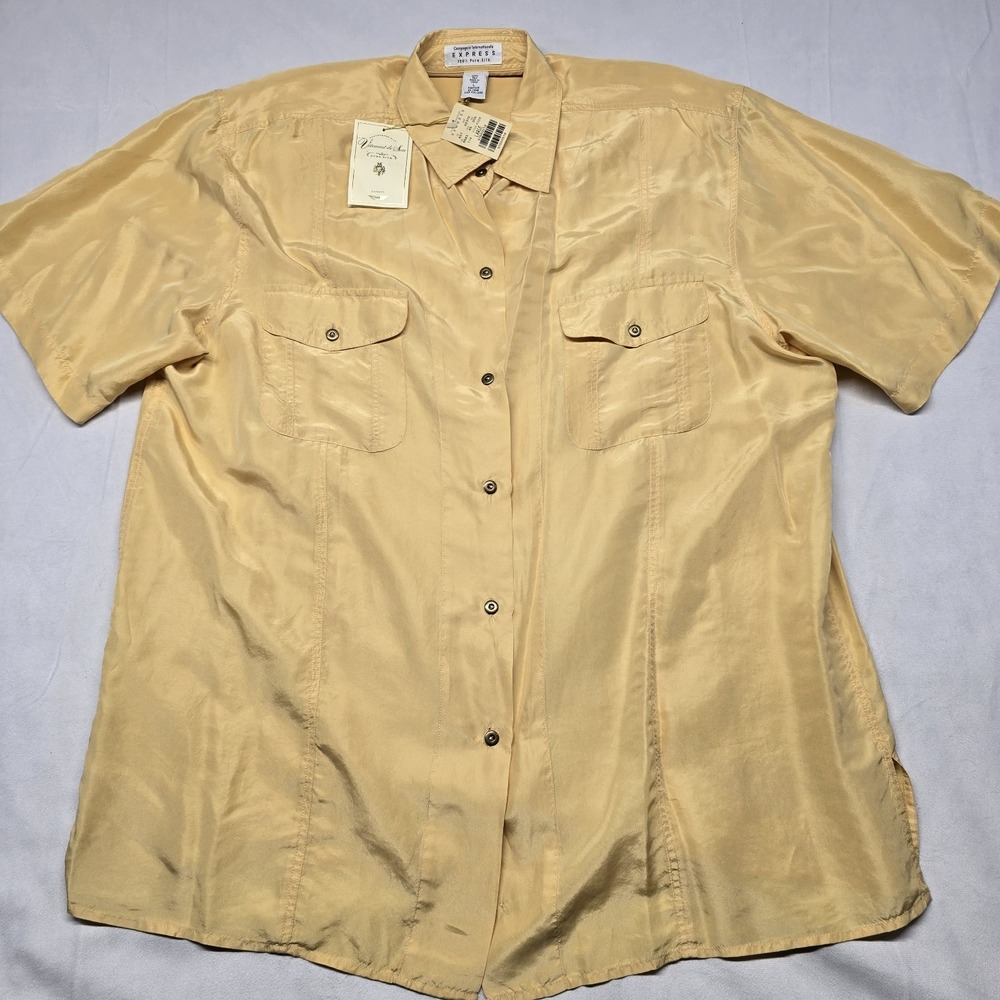 Express Vintage Silk Shirt Size Large Men‎